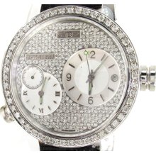Mens Diamond Special Watch Round Cut H Color Techno Diesel 5.00ct