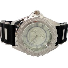 Mens Genuine Diamond White Gold Finish Techno Trend Watch JoJo JoJino Joe Rodeo