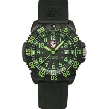 Men's Luminox Navy SEAL Colormark 3050 Series Black/Green Watch