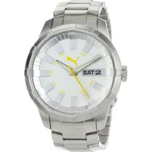 Men's Puma Silver Crown Metal Silver Watch Pu102431004 Box Tags