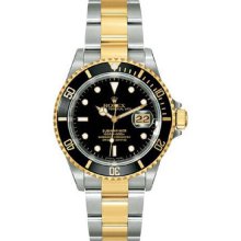 Mens ROLEX Oyster Watch Perpetual Submariner Two-Tone