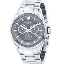 Mens Swiss Eagle Corporal Chronograph Stainless Grey Dial Watch Xwa3810