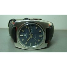 Mens Vintage Favre Leuba Duomatic Auto Day Date Swiss Old Used Wrist Watch K618