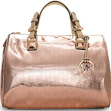 MICAHEL Michael Kors Grayson Mirror Metallic Satchel Bag