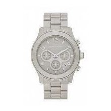 Michael Kors Womens Gray Ceramic Chrono Watch Mk5580