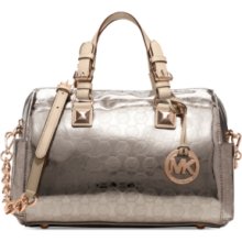 Michael Michael Kors Handbag, Mirror Metallic Medium Chain Satchel