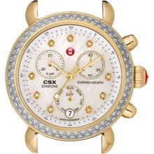 MICHELE 'CSX-36 Diamond' Diamond Dial Two Tone Watch Case Silver/ Gold