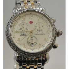 Michele Signature Csx 71-3600 Diamond, Diamond Dial Watch With Mother Of Pearl.