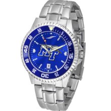 Middle Tennessee State Blue Raiders Competitor AnoChrome Men's Watch with Steel Band and Colored Bezel