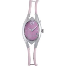 Mila Schon Children's Pink Dial Leather Date Quartz Watch