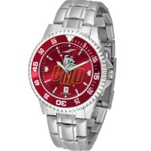 Minnesota (Duluth) Bulldogs Competitor AnoChrome Men's Watch with Steel Band and Colored Bezel