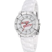 Miss Sixty Ladies Watch Sij004 In Collection Star, 3 H And S, White Dial And White Strap