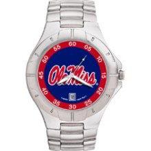 Mississippi Rebels Mens Stainless Pro II Watch