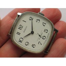 Modern Russian Pobeda Zim Watch 15 Jewels. White Square Tv-dial Serviced