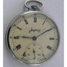 Molnija Open Face Men's Pocket Watch Ussr 1960's