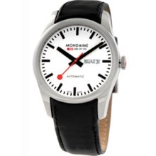 Mondaine Mens Retro Automatic Watch White Dial