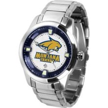 Montana State Bobcats MSU NCAA Mens Titan Steel Watch ...