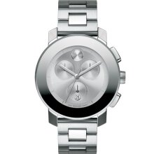 Movado 'Bold Chronograph' Bracelet Watch Silver