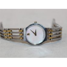 Movado Museum Dial Esperanza Mop 2 Tone Stainless Steel Ladies Watch 84.25.811.1