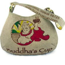 MTO. Boutique Burlap Hobo Handbag. Repurposed Hawaii USA Coffee Bag. Zen. Handmade in Hawaii.