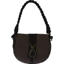 Muxo by Camila Alves Leather Small Round Hobo - Grey - One Size