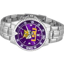 NCAA Louisiana State University Mens Stainless Watch COMPM-AC-LST - DEALER