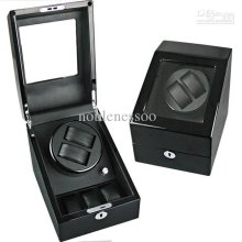 New Black Wood Automatic Watch Winder Rotator Storage Display Box /