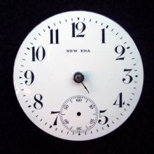 New Era Pocket Watch Dial Watch Parts Arabic Numerals Size 18s White