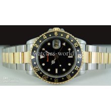 New Luxury Lls Automatic Men Watch 40mm Stainless 18kt Gold Gmt-mast