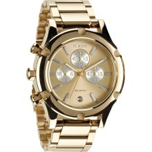 Nixon Womens The Camden Chrono Stainless Watch - Gold Bracelet - Champagne Dial - A354 1219