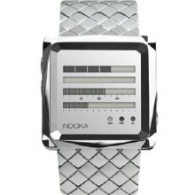 Nooka Zem Zenh Mirror Silver Watch with Steel Band