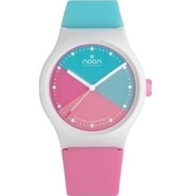 Noon Copenhagen Unisex Turning Disc Analog Plastic Watch - Multicolor Rubber Strap - Multicolor Dial - 33-064DS1