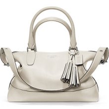 Nwt$348 Coach Legacy Leather Molly Satchel Handbag F21132 Parchment (white)