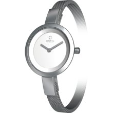 Obaku Harmony Womens Pure Feminine Stainless Watch - Silver Bracelet - White Dial - V129LCIMC