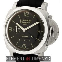 Officine Panerai Luminor 1950 10 Day Power Reserve Gmt Steel 44mm Pam 270 B+p