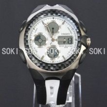 Ohsen Analog Digital White Day Date Alm Stop Quartz Mens Wrist Watch S050