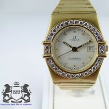 Omega Constellation Chronometer - 18 Karat Yellow Gold - Face Full Of Diamonds