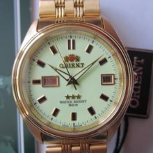 Orient Japan Men's Watch Automatic 21 Jewels Stainless S Gold Original