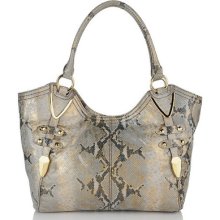 Oryany Leather Snake Skin Print And Texture Shoulder Bag Rp247 Gold Snake