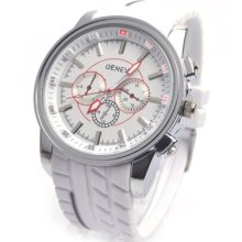 Oversize Dial Fashion Silicone Stainless Quartz Men Women Sport Jelly Wristwatch
