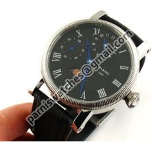 Parnis 43mm Luxury Black Dial Gmt Hand Winding Seagull 6497 Man Watch