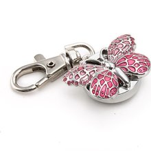 PC Pretty Butterfly Quartz Keychain Watch (Pink)