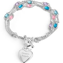 Personalized Multi Strand Birthstone Bracelet- 4 Strand