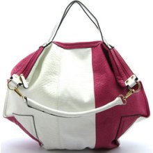 Pink And White Tote