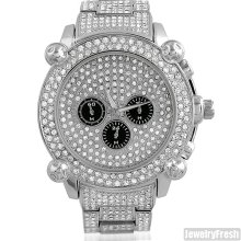 Platinum Jumbo Chrono Full Iced Mens Hip Hop Watch