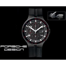 Porsche Design Watch Flat 6 P'6360 Automatic Chrono - Black and Red