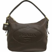 Prada BR4567 Single Handle Hobo Bag Coffee