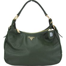 Prada BR4580 Vitello Daino Hobo Bag Green