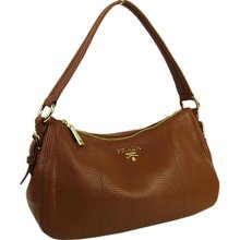 Prada Calf Leather Shoulder Bag BR4690 Coffee