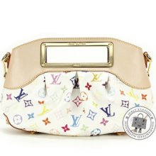 Preowned Louis Vuitton White/Multicolore Monogram Canvas Judy PM Handbag